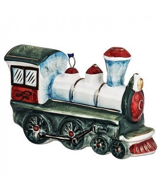 Ёлочная игрушка "Паровозик" (Лефортовский фарфор)