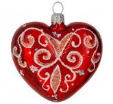 Ёлочная игрушка сердечко "Элегия" (Ёлочка)