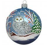 Ёлочный шар 85 мм "Совушка" (Ёлочка)