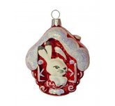 Ёлочная игрушка "Домик с зайцем" (Ёлочка)