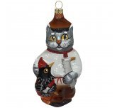 Ёлочная игрушка "Кот с Дроздом" (Бирюсинка)