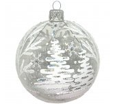 Ёлочный шар 85 мм  "Белая зима" (Ёлочка)