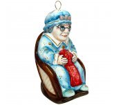 Ёлочная игрушка "Бабушка из Красной Шапочки" (Лефортовский фарфор)