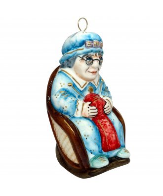 Ёлочная игрушка "Бабушка из Красной Шапочки" (Лефортовский фарфор)
