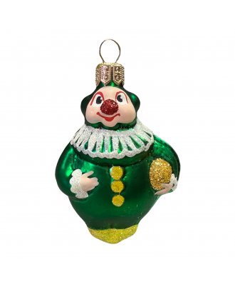Ёлочная игрушка "Мини Клоун" (Бирюсинка) зелёный