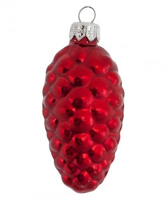 ёлочная игрушка "Шишка" (Рождественское яблоко) красный