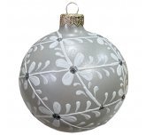 Ёлочный шар 100 мм "Узор на серебре" (ЭВИС)