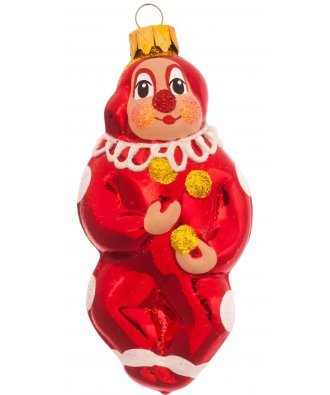 Ёлочная игрушка "Клоун" (Бирюсинка) красный