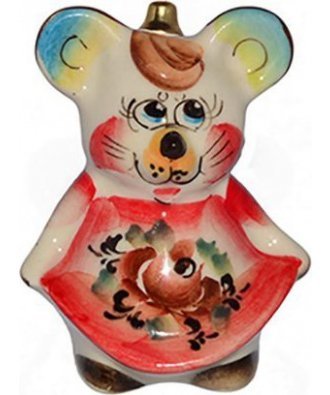 Ёлочная игрушка "Мышка в красном сарафане" (Сувенир-50)