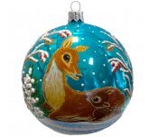 Ёлочный шар 100 мм "Олени" (Ёлочка)