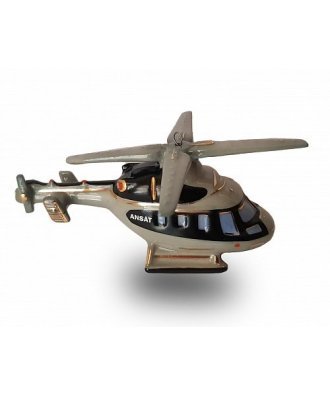 ёлочная игрушка "Вертолёт Ансат" (Фарфоровая мануфактура) военный