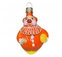 Ёлочная игрушка "Мини Клоун" (Бирюсинка) оранжевый