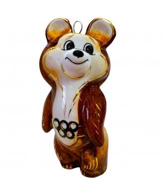 Ёлочная игрушка "Олимпийский Мишка" (Лефортовский фарфор)