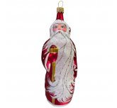 Ёлочная игрушка "Дед Мороз большой" (Бирюсинка) с посохом