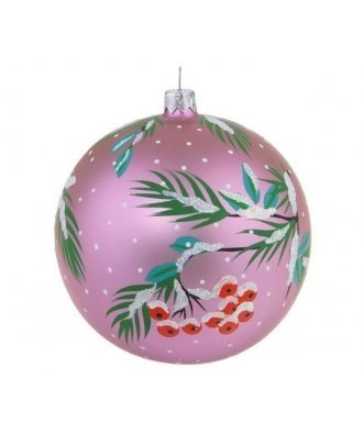 Ёлочный шар 115 мм "Зимний" (Ёлочка) сиреневый