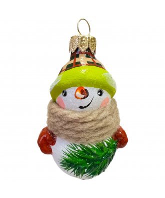 Ёлочная игрушка "Снеговик Ванюша" (Мария) 