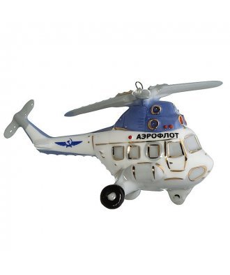 Ёлочная игрушка "Вертолёт "Аэрофлота" (Фарфоровая мануфактура)