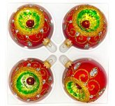 набор ёлочных  шаров 4 х 75 мм "Танго" (Елочка)