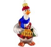 Ёлочная игрушка "Гусь с гармошкой" Весёлый оркестр (Ариель)