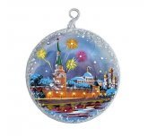 Ёлочная игрушка медальон 110 мм "Московский Кремль" (Ариель)
