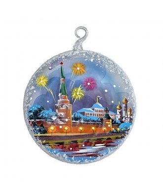 Ёлочная игрушка медальон 110 мм "Московский Кремль" (Ариель)