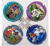 набор ёлочных шаров 4 х 85 мм "Гуси-лебеди" (Ёлочка)