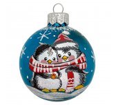 Ёлочный шар 60 мм "Пингвинята" (Ёлочка)