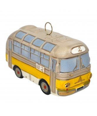 Ёлочная игрушка "Автобус ЛАЗ" (Фарфоровая мануфактура)