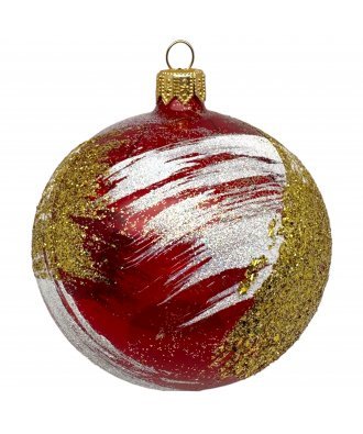 ёлочный шар 85 мм "Лоскуток"  (Бирюсинка)