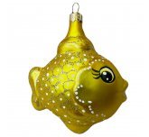 Ёлочная игрушка "Рыбка" золотая (Бирюсинка)