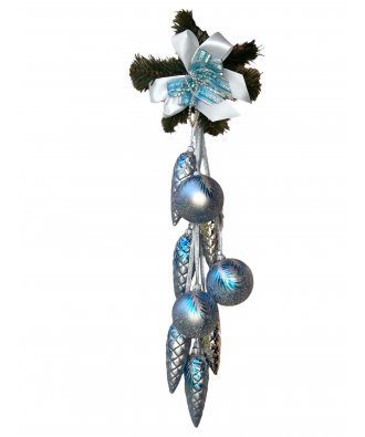 Ёлочное украшение - гирлянда "Метелица" (Ёлочка) голубая