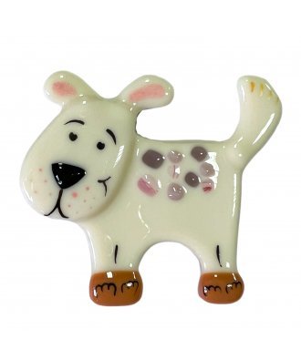 Новогодняя витражная игрушка "Пёс Барбос" (м. Glassnaya)