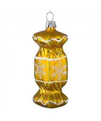 Ёлочная игрушка "Конфета" (Ёлочка) жёлтый