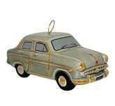 Ёлочная игрушка "Москвич 407" (Фарфоровая мануфактура) оливковый