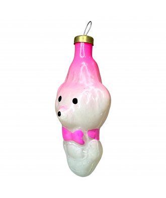 Ёлочная игрушка "Мишка с розовым бантом " (Томский ЭЛЗ)