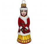 Ёлочная игрушка  "Барышня в красном" (Мария)
