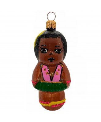 Ёлочная игрушка "Негритёнок девочка" (Иней)