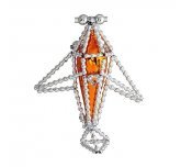 Ёлочная монтажная игрушка "Самолётик" (Ёлочка) золотистый