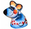 Ёлочная игрушка "Крыска цветная в голубом" (Сувенир-50)