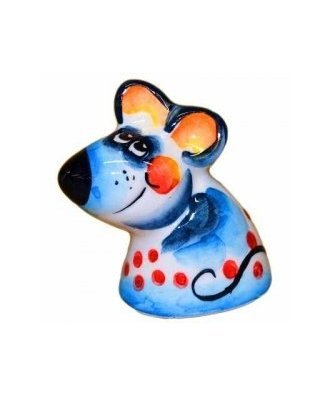 Ёлочная игрушка "Крыска цветная в голубом" (Сувенир-50)