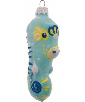 Ёлочная игрушка "Морской конёк" (Бирюсинка) голубой