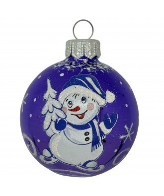 Ёлочный шар 60 мм "Снеговичок" (Ёлочка)