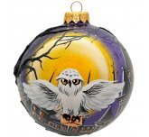 Ёлочный шар 100 мм "Почтовая сова" (Мария)