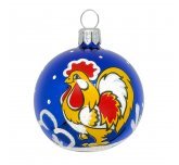 Ёлочный шар 50 мм "Петух" Восточный гороскоп (Ёлочка)