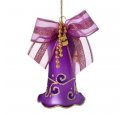 Ёлочная игрушка колокольчик "Праздничный" фиолетовый (Ёлочка)