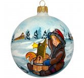 Ёлочный шар 100 мм "Емеля" (Рождественское яблоко)