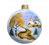 Ёлочная игрушка медальон "Храм у реки" (ЭВИС)