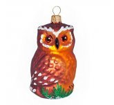 Ёлочная игрушка "Сова"  коричневая (Ёлочка)