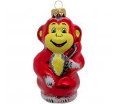 Ёлочная игрушка "Обезьяна большая" (Эвис) красная