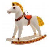 Ёлочная игрушка "Лошадка - качалка" (Фарфоровая мануфактура)